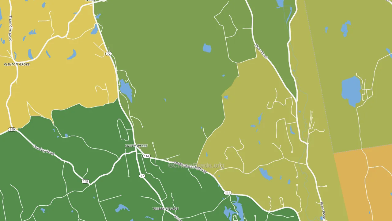 South Weare, NH Map of Burglary Rates