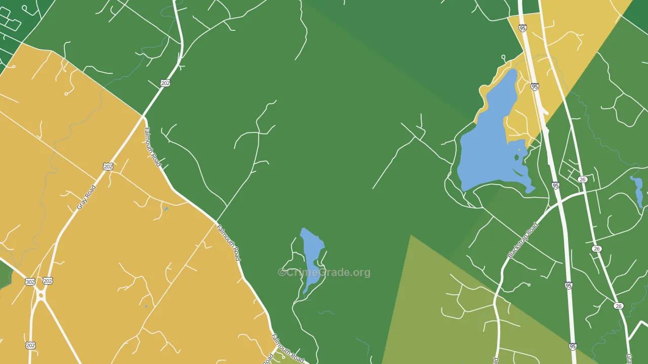 South Windham, ME Map of Burglary Rates