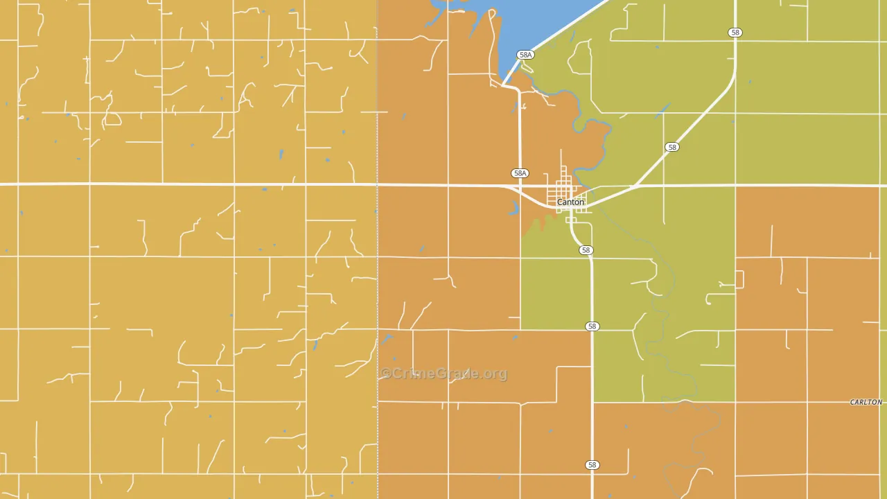 Southard, OK Map of Burglary Rates