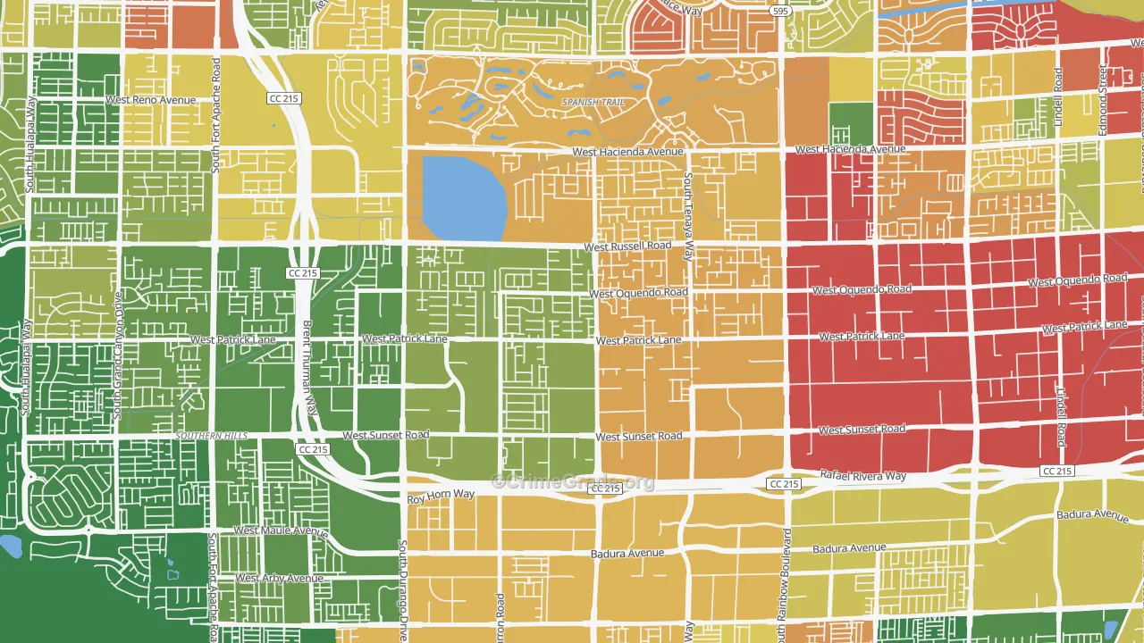 Sovana, Spring Valley, NV Map of Burglary Rates