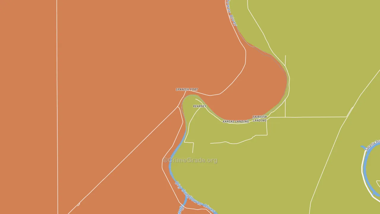 Spanish Fort, MS Map of Burglary Rates