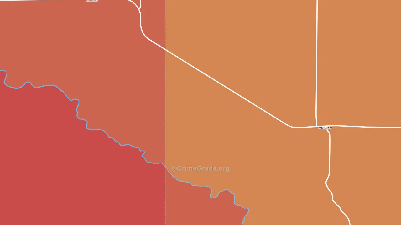 Sparks, NE Map of Burglary Rates