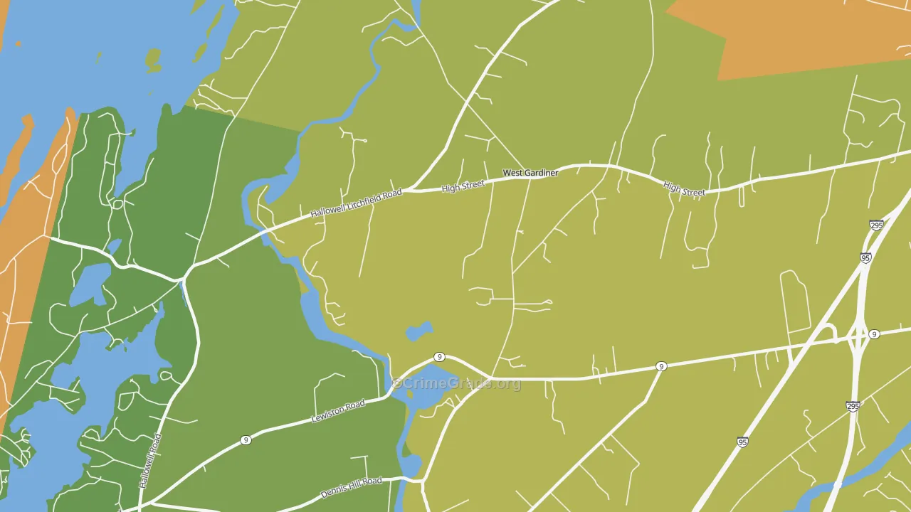 Spears Corner, ME Map of Burglary Rates
