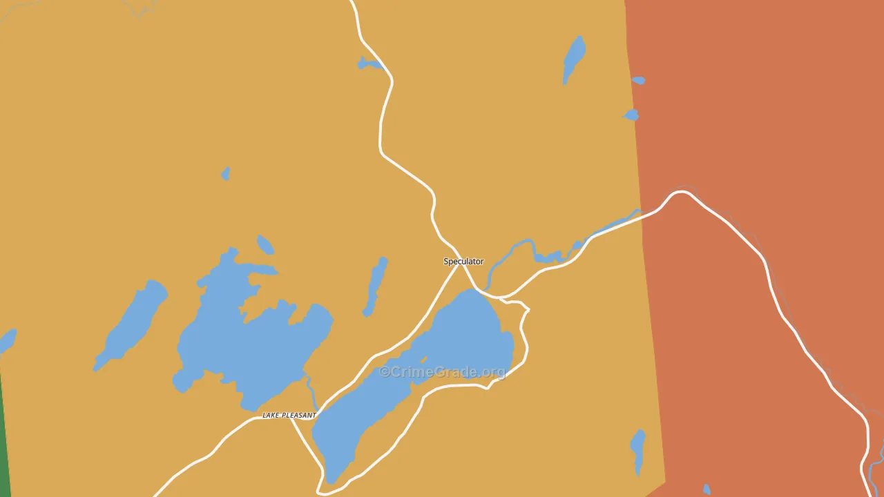 Speculator, NY Map of Burglary Rates