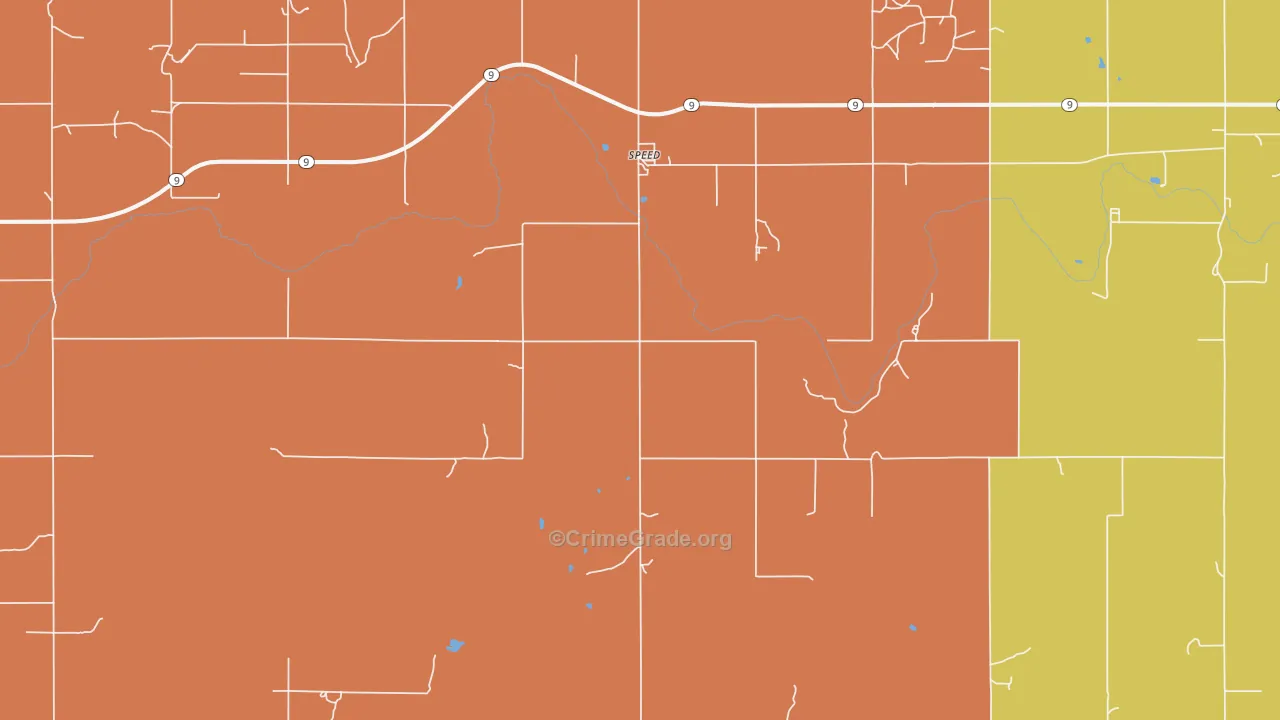 Speed, KS Map of Burglary Rates