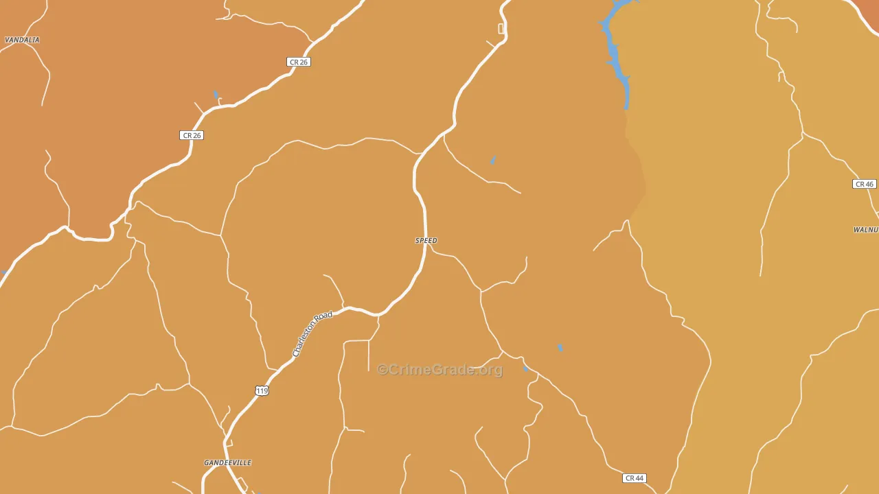 Speed, WV Map of Burglary Rates