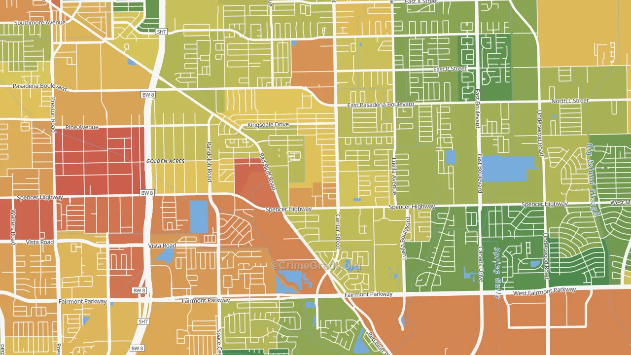Spencer View Terrace, Deer Park, TX Map of Burglary Rates