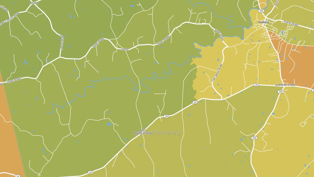 Spies, NC Map of Burglary Rates
