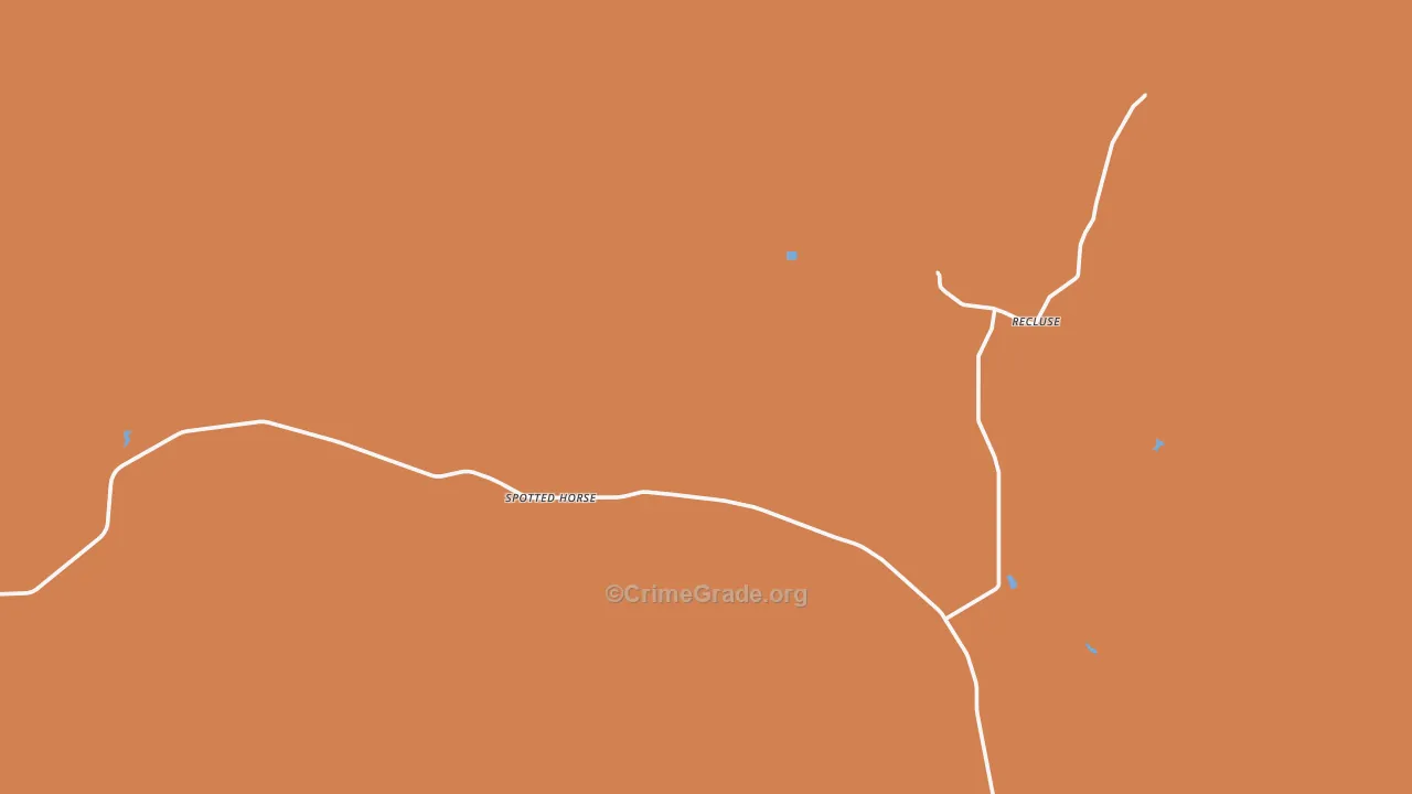 Spotted Horse, WY Map of Burglary Rates