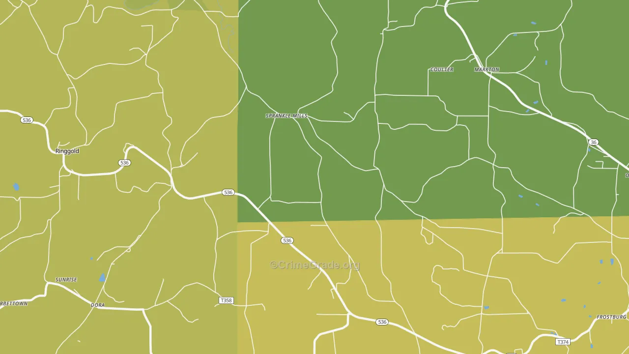 Sprankle Mills, PA Map of Burglary Rates