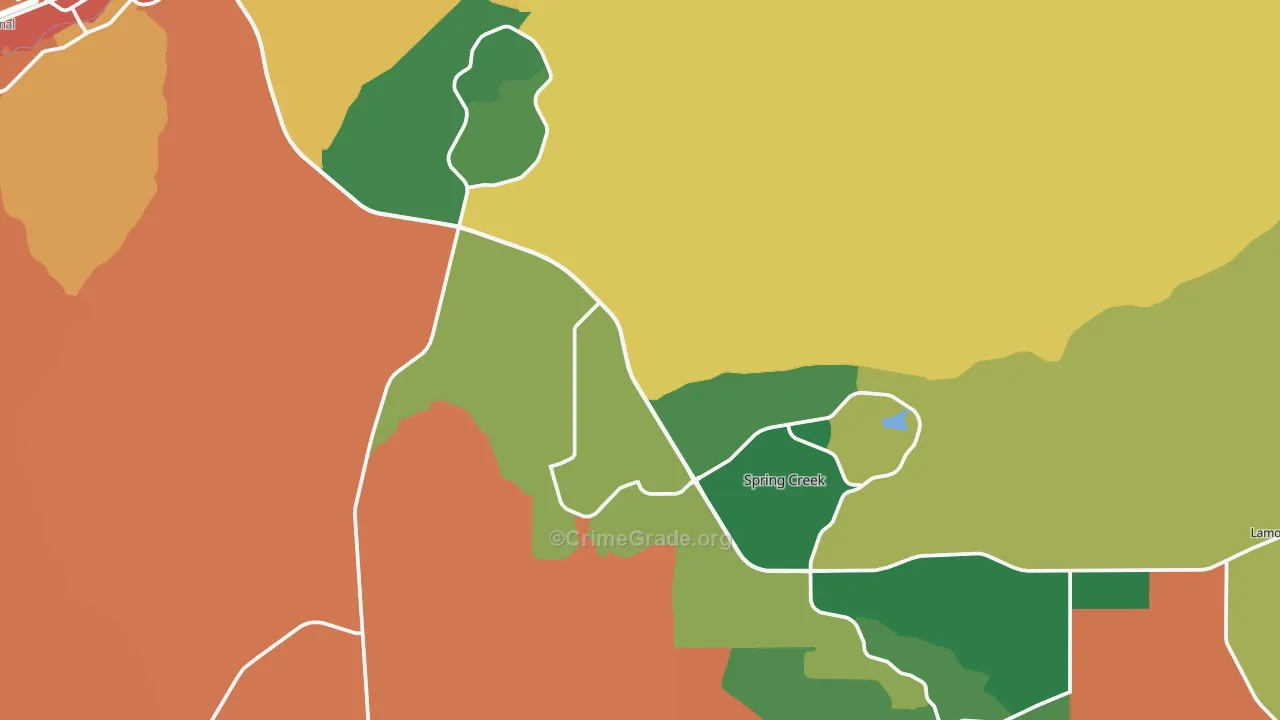 Spring Creek, NV Map of Burglary Rates