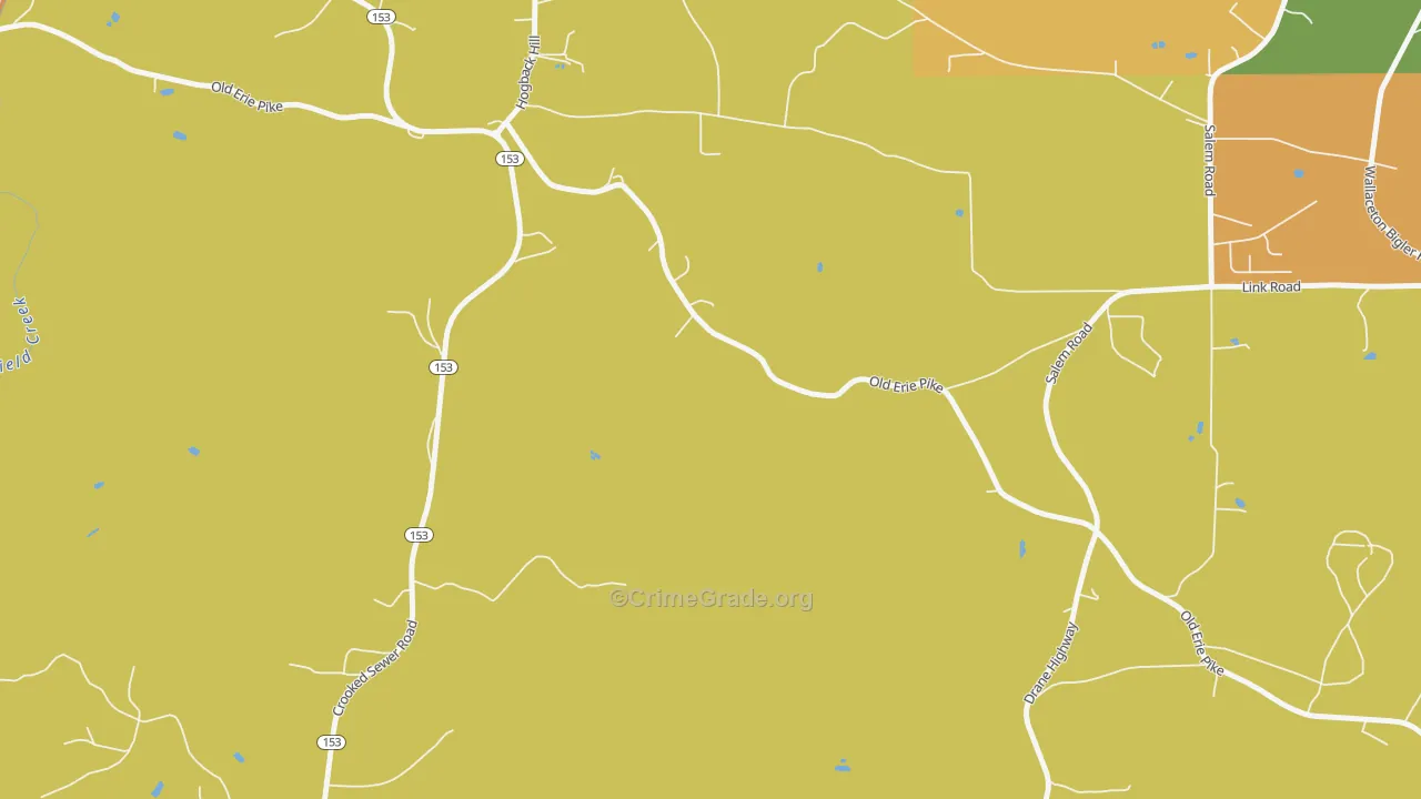 Spring Valley, PA Map of Burglary Rates
