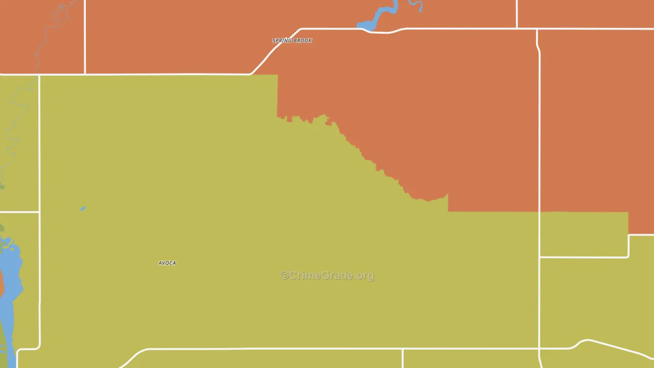 Springbrook, ND Map of Burglary Rates