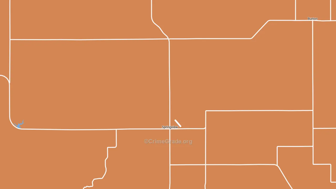 Springview, NE Map of Burglary Rates