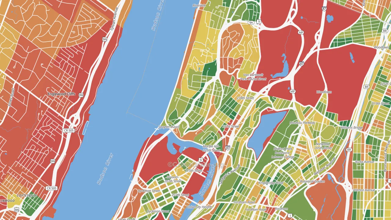 Spuyten Duyvil, Bronx, NY Map of Burglary Rates