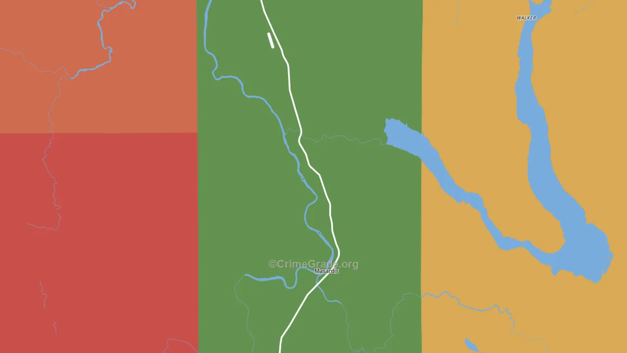 Squapan, ME Map of Burglary Rates