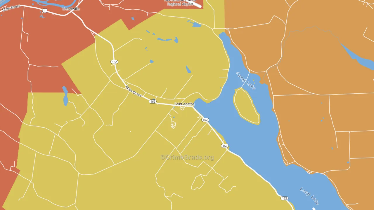 St. Agatha, ME Map of Burglary Rates