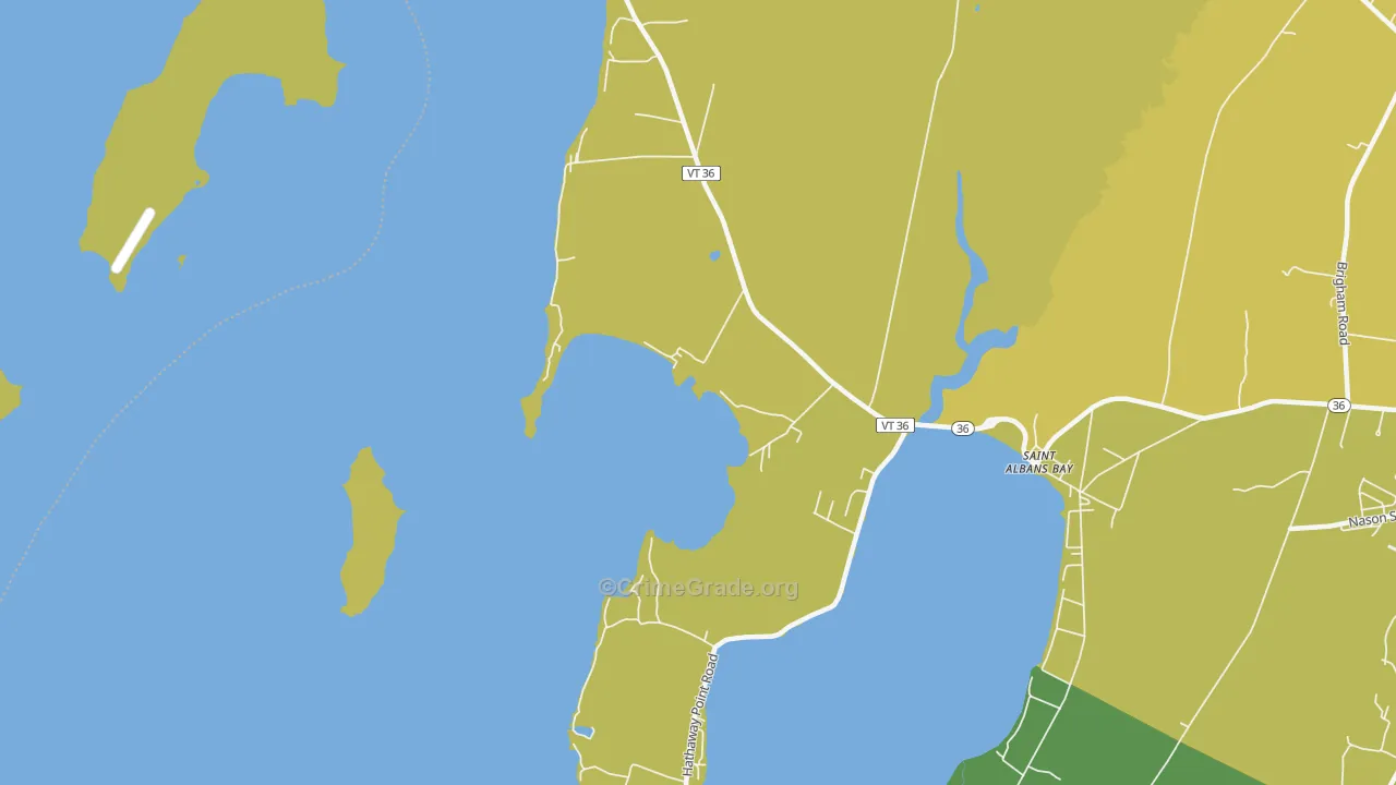 St. Albans Bay, VT Map of Burglary Rates