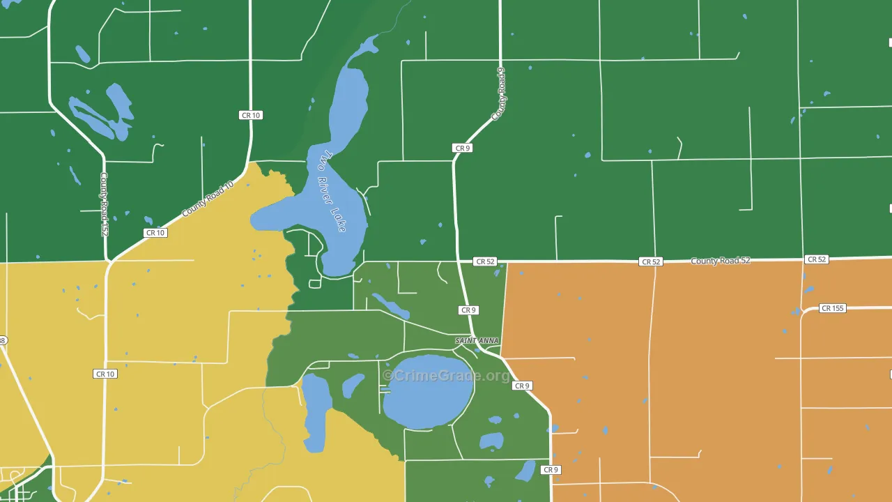 St. Anna, MN Map of Burglary Rates