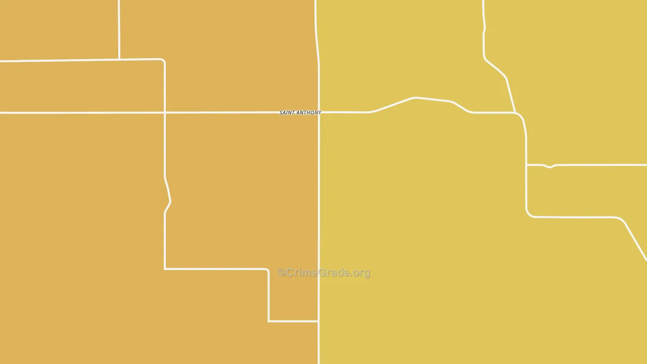 St. Anthony, ND Map of Burglary Rates