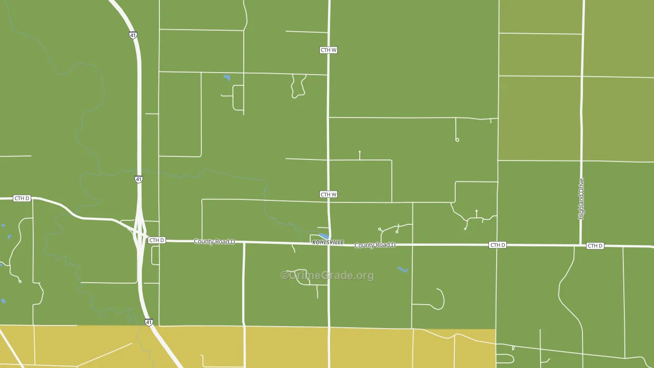 St. Anthony, WI Map of Burglary Rates