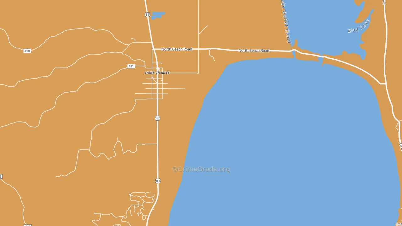 St. Charles, ID Map of Burglary Rates