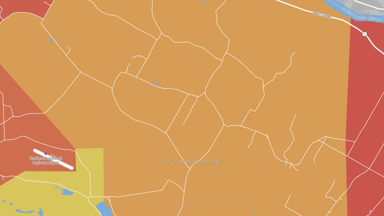 St. David, ME Map of Burglary Rates
