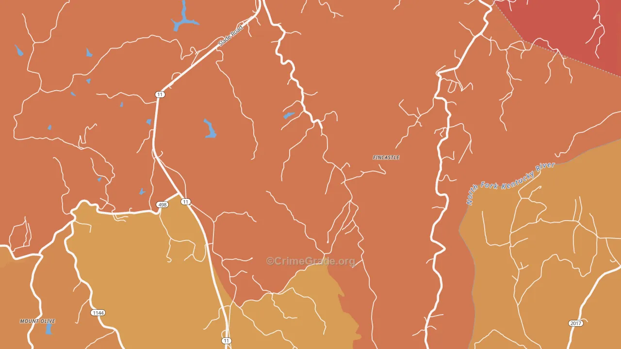 St. Helens, KY Map of Burglary Rates
