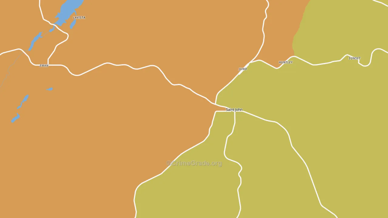 St. John, WA Map of Burglary Rates