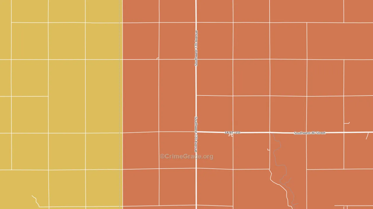 St. Leo, KS Map of Burglary Rates
