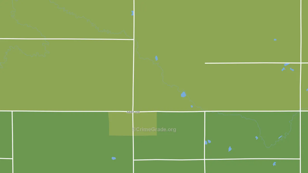 St. Leo, MN Map of Burglary Rates