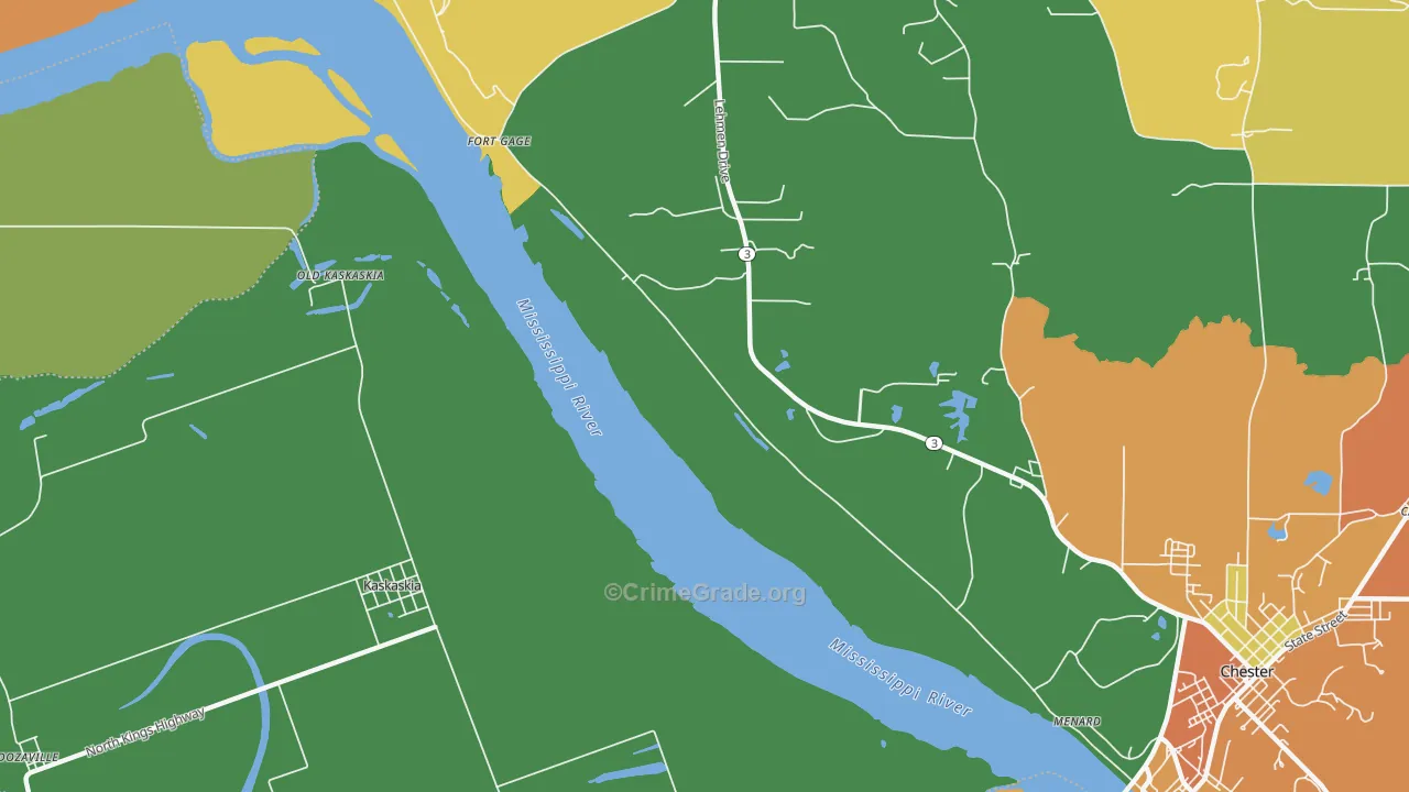 St. Mary, IL Map of Burglary Rates