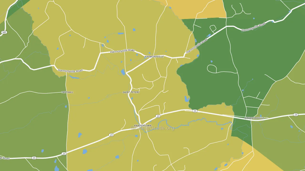 St. Peters, PA Map of Burglary Rates