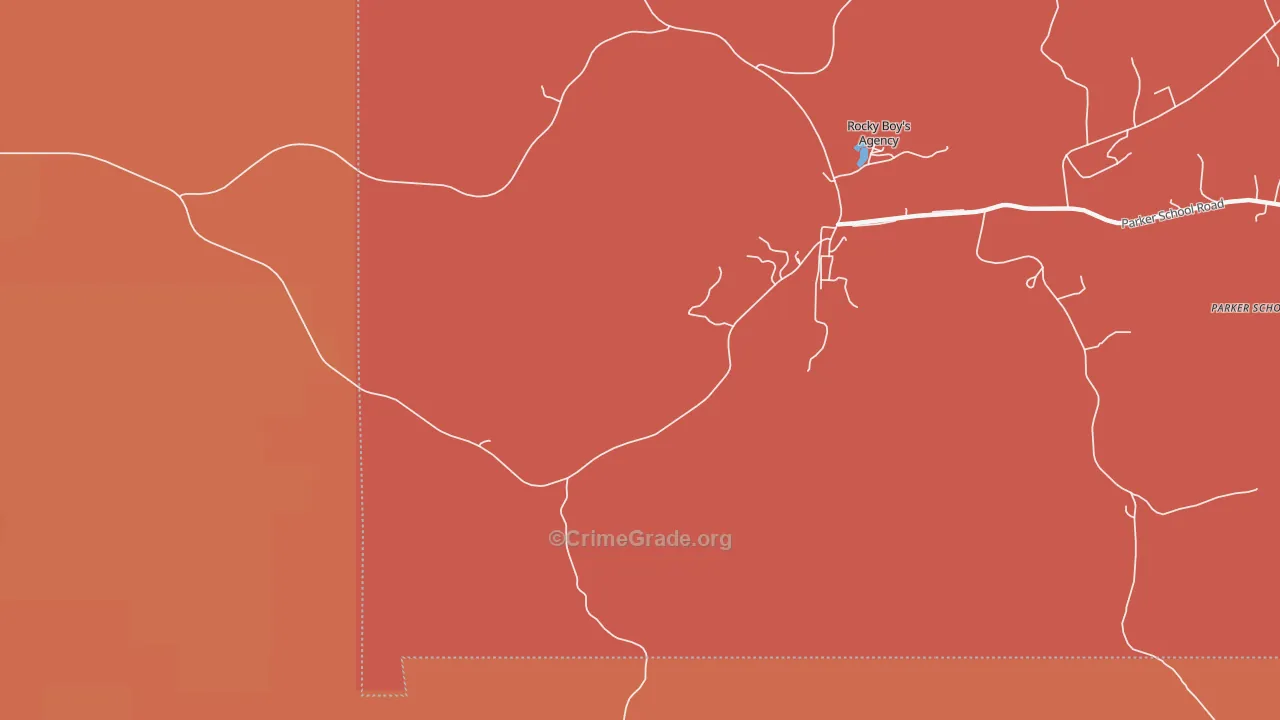 St. Pierre, MT Map of Burglary Rates