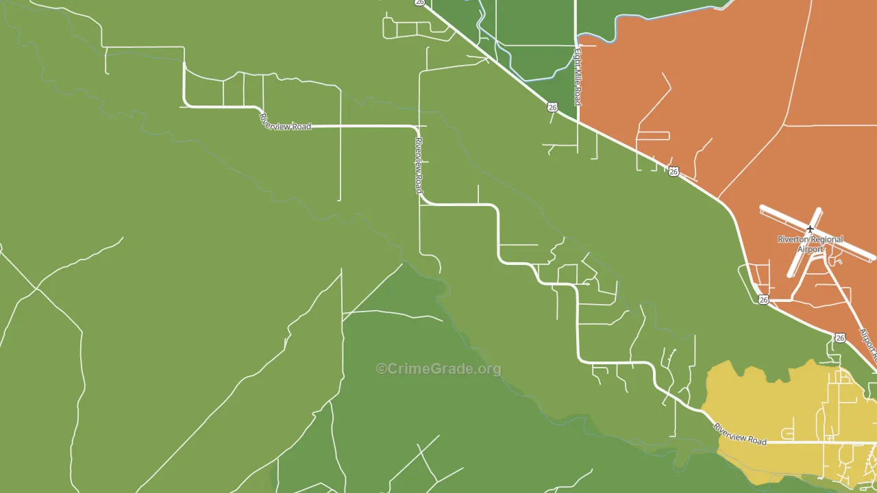 St. Stephens, WY Map of Burglary Rates