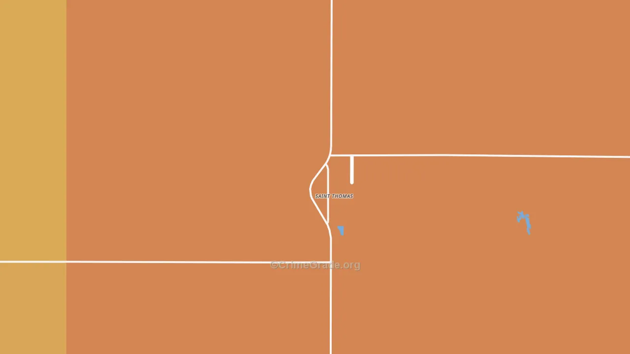 St. Thomas, ND Map of Burglary Rates