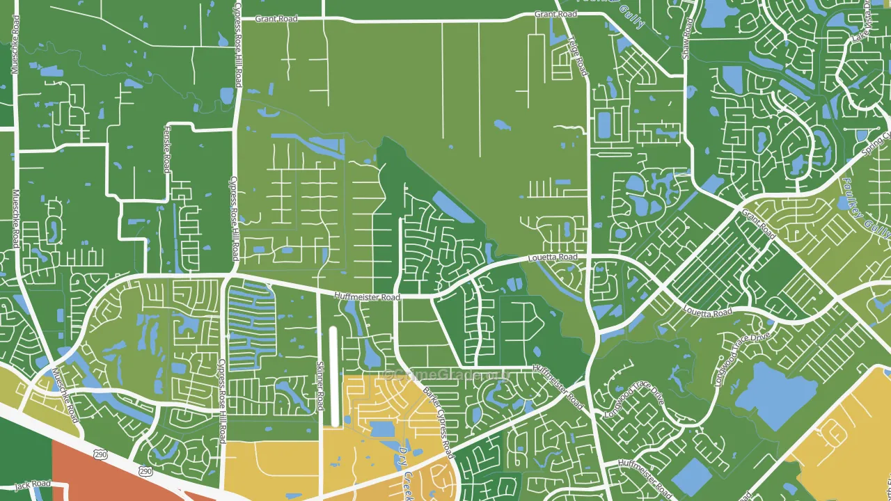 Stablewood-Valley Hi North-Houston, Cypress, TX Map of Burglary Rates