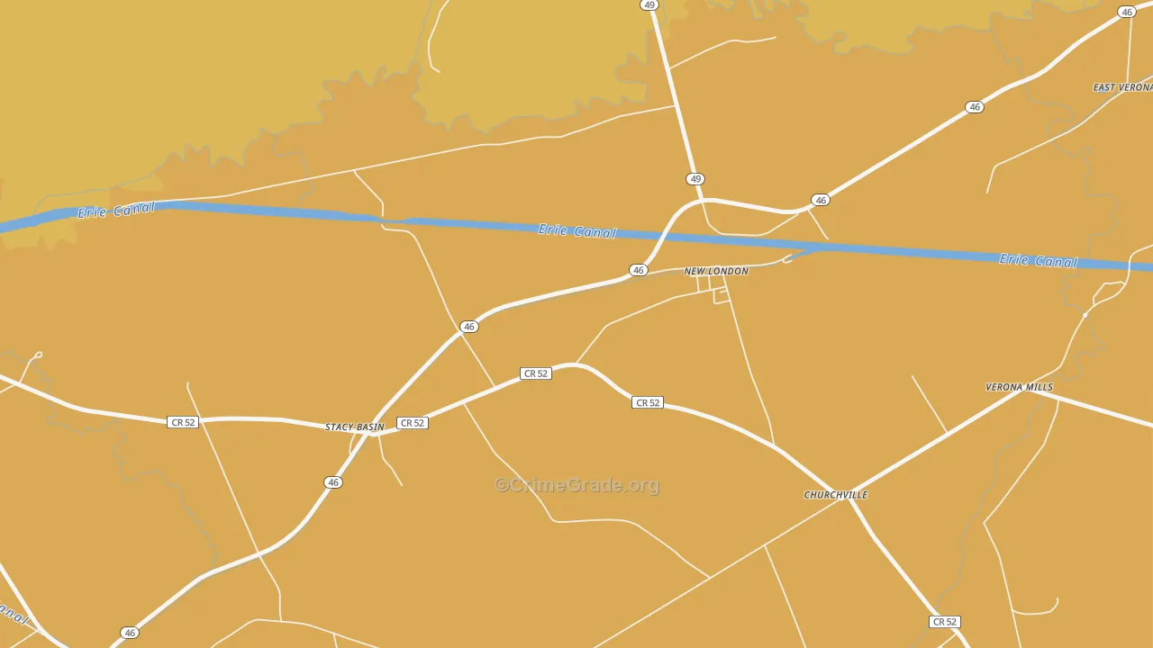 Stacy Basin, NY Map of Burglary Rates