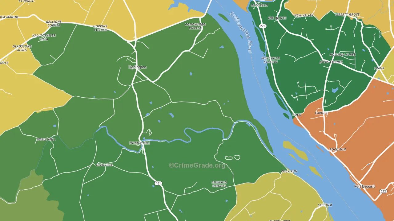 Stafford, MD Map of Burglary Rates