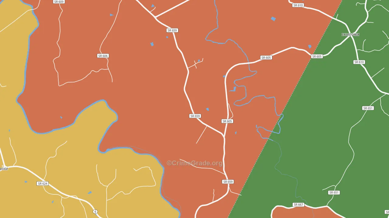Stage Junction, VA Map of Burglary Rates