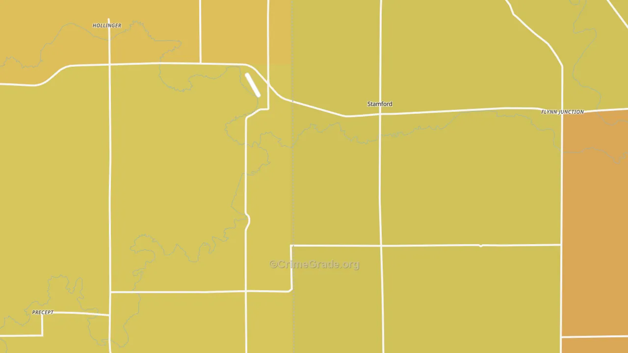 Stamford, NE Map of Burglary Rates