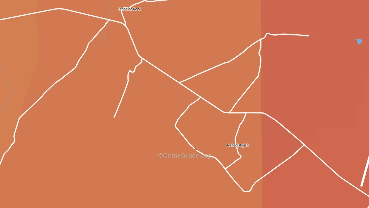 Standing Rock, NM Map of Burglary Rates
