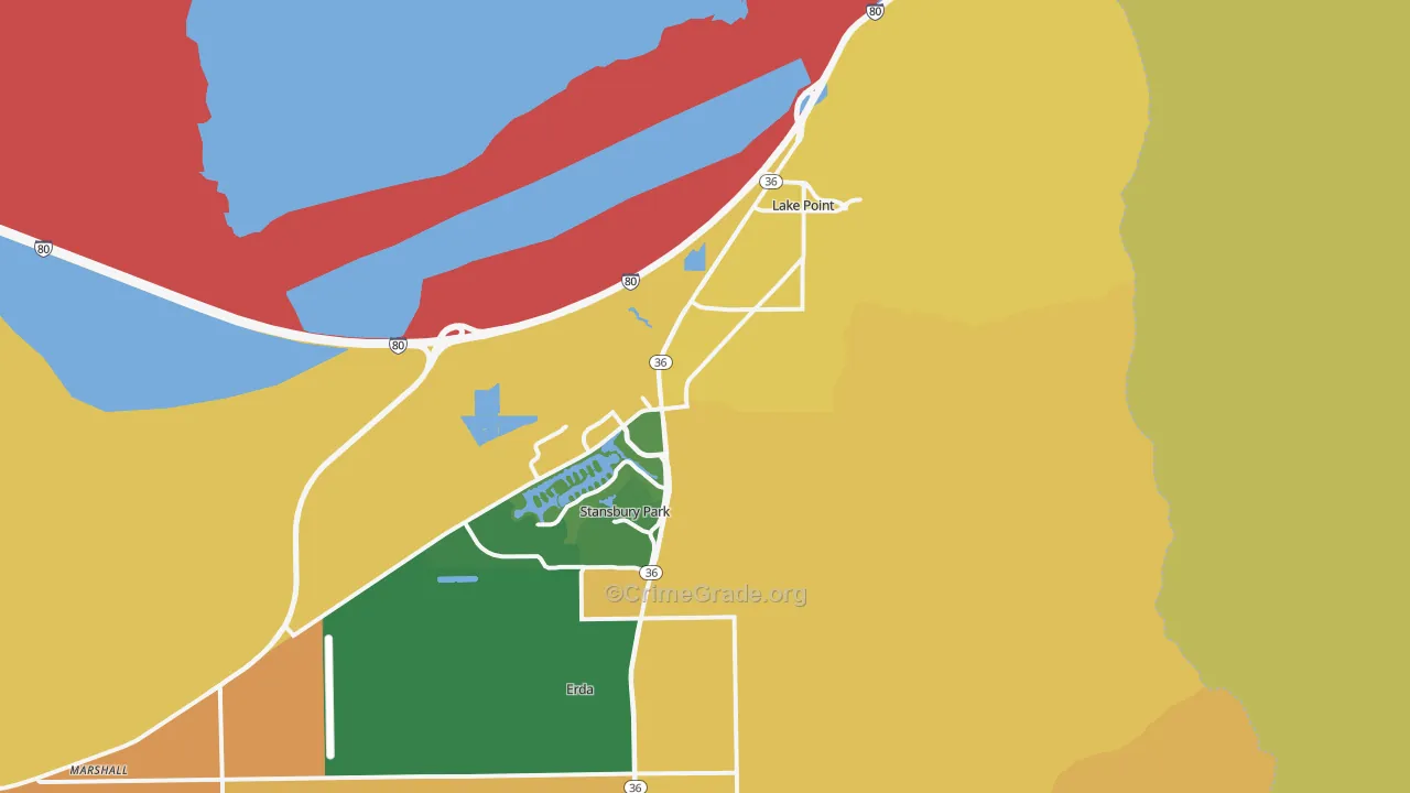 Stansbury Park, UT Map of Burglary Rates