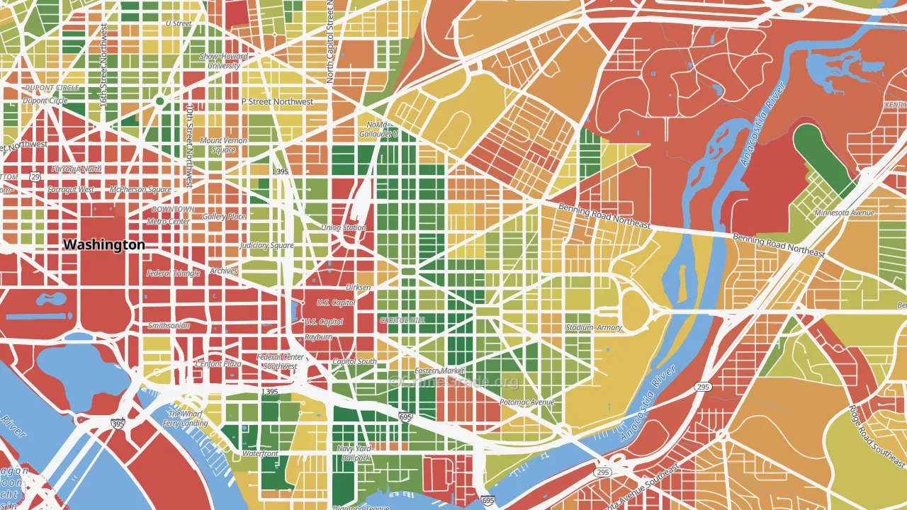 Stanton Park, Washington, DC Map of Burglary Rates
