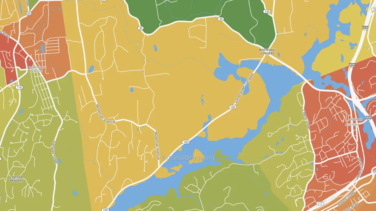 Stanwood, NY Map of Burglary Rates