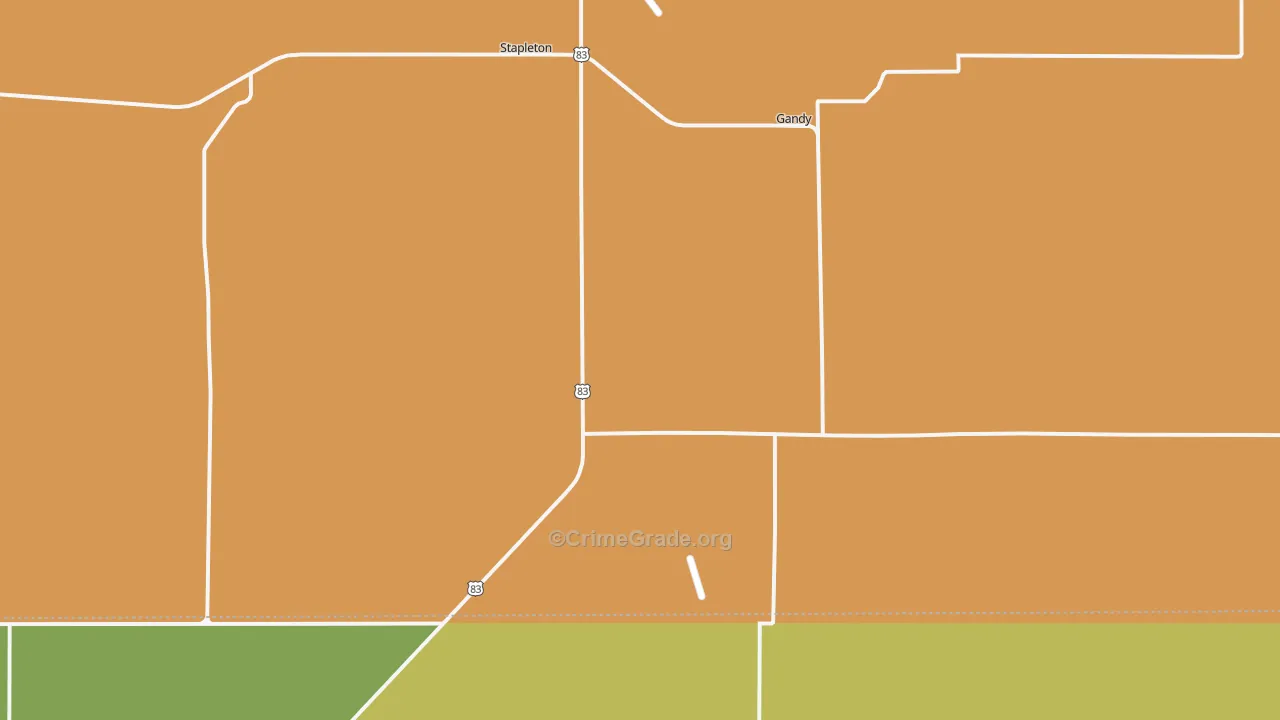 Stapleton, NE Map of Burglary Rates