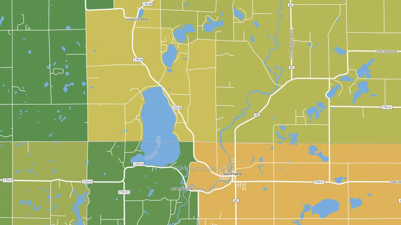 Star Prairie, WI Map of Burglary Rates