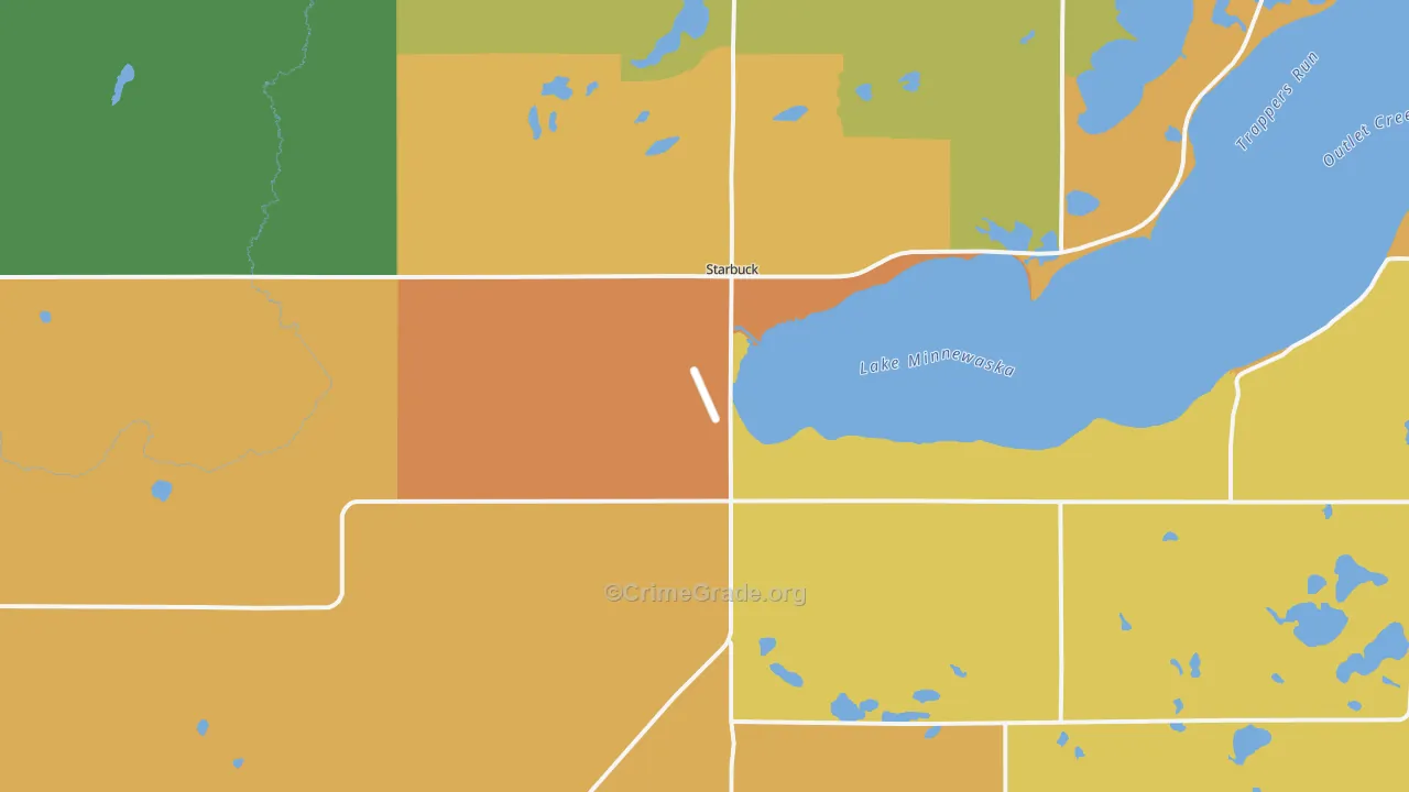 Starbuck, MN Map of Burglary Rates