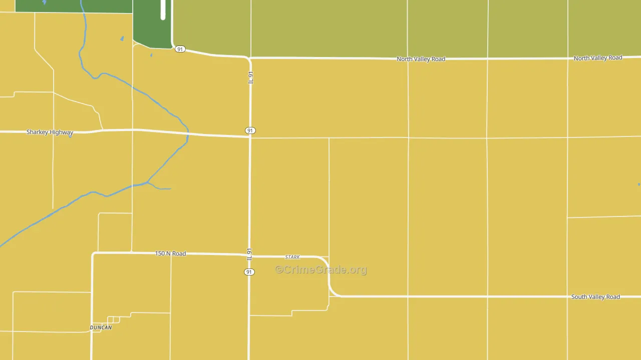 Stark, IL Map of Burglary Rates