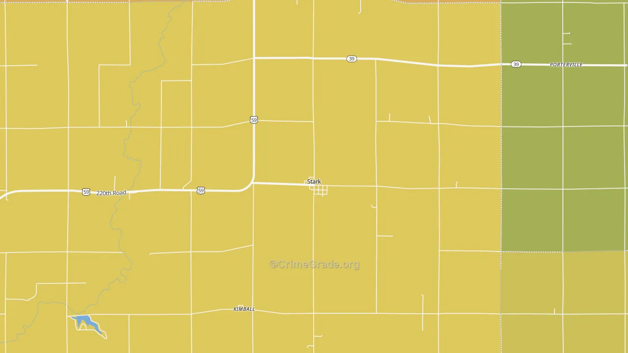 Stark, KS Map of Burglary Rates